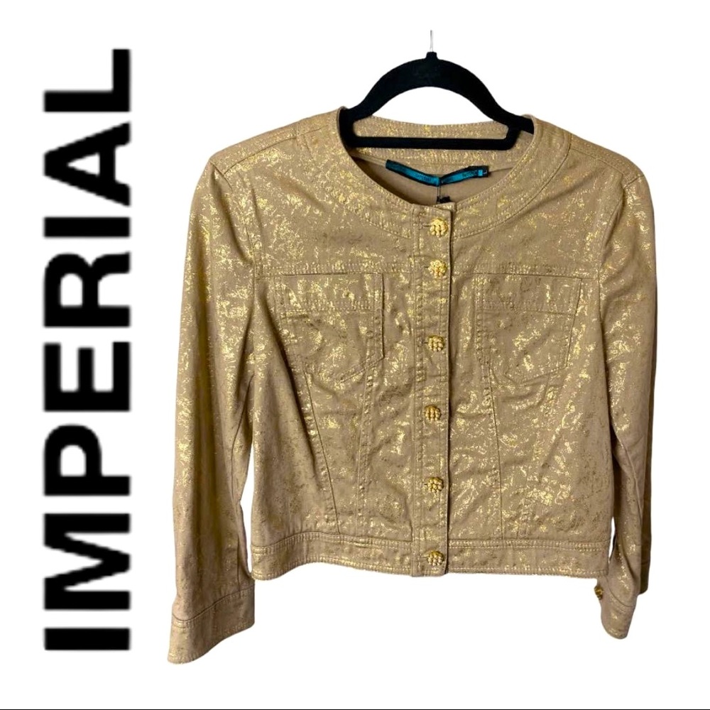 Imperial Beige and Gold Jacket New w/ Tags